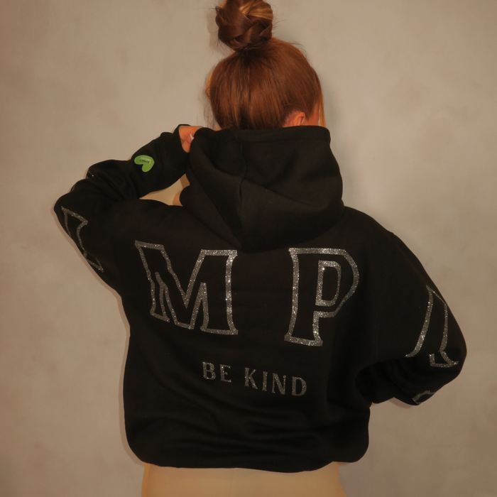 GLITTER MIDNIGHT STATEMENT HOODIE
