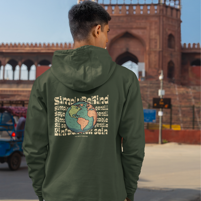 AROUND THE GLOBE SIMPLY BE KIND HOODIE