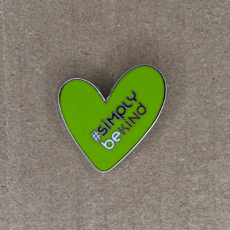 SIMPLY BE KIND 'HEART ON SLEEVE' ENAMEL BADGES